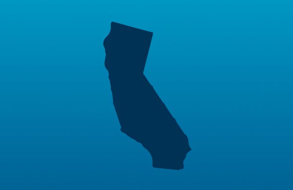 An illustration of the state of California
